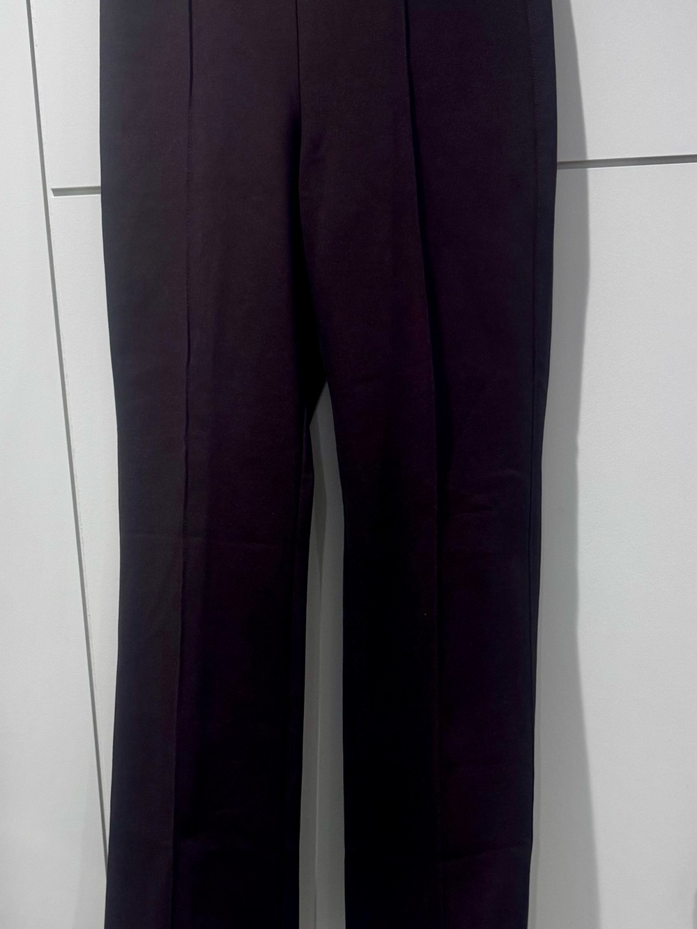 Brown High-Waist Flared Dress Pants